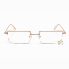 Mắt kính vàng hồng Au750 đính kim cương