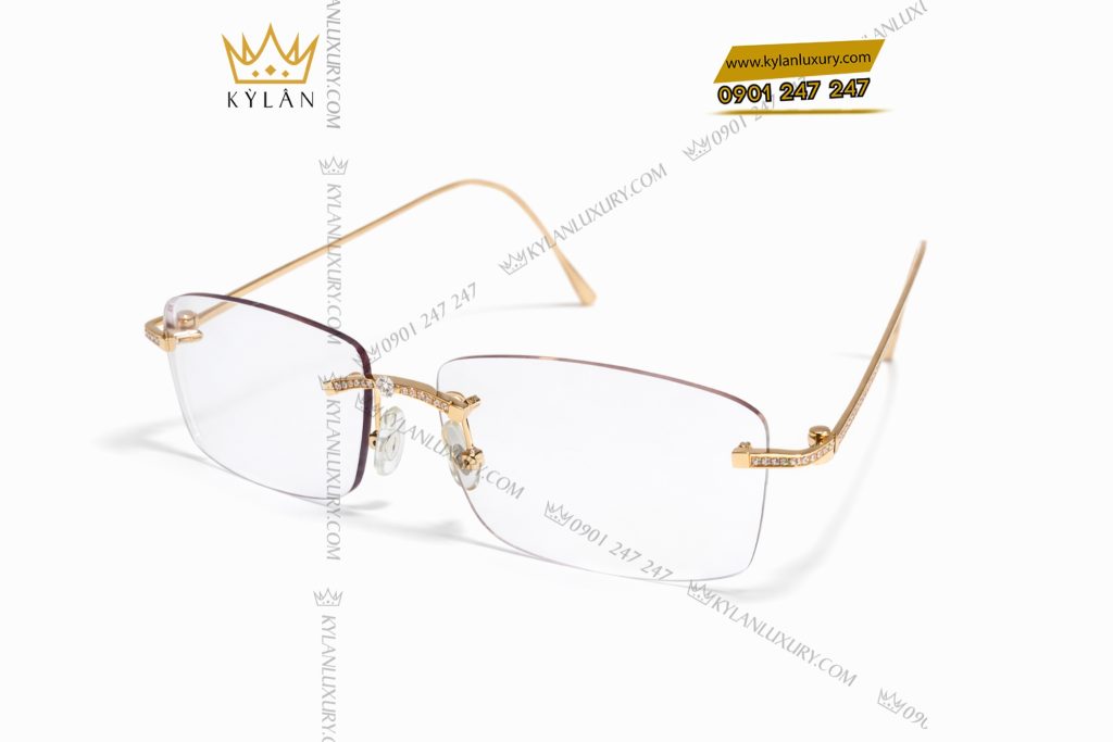 Kỳ Lân Luxury Mat kinh vang hong Au750 dinh kim cuong va vien chu 3ly9 2 Mắt kính vàng hồng Au750 đính kim cương và viên chủ 3ly9