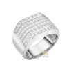 Kỳ Lân Luxury Nhan nam vang trang Au750 dinh full kim cuong baguette 1 Nhẫn nam vàng trắng Au750 đính full kim cương baguette