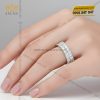 Nhẫn nữ vàng trắng Au750 đính kim cương