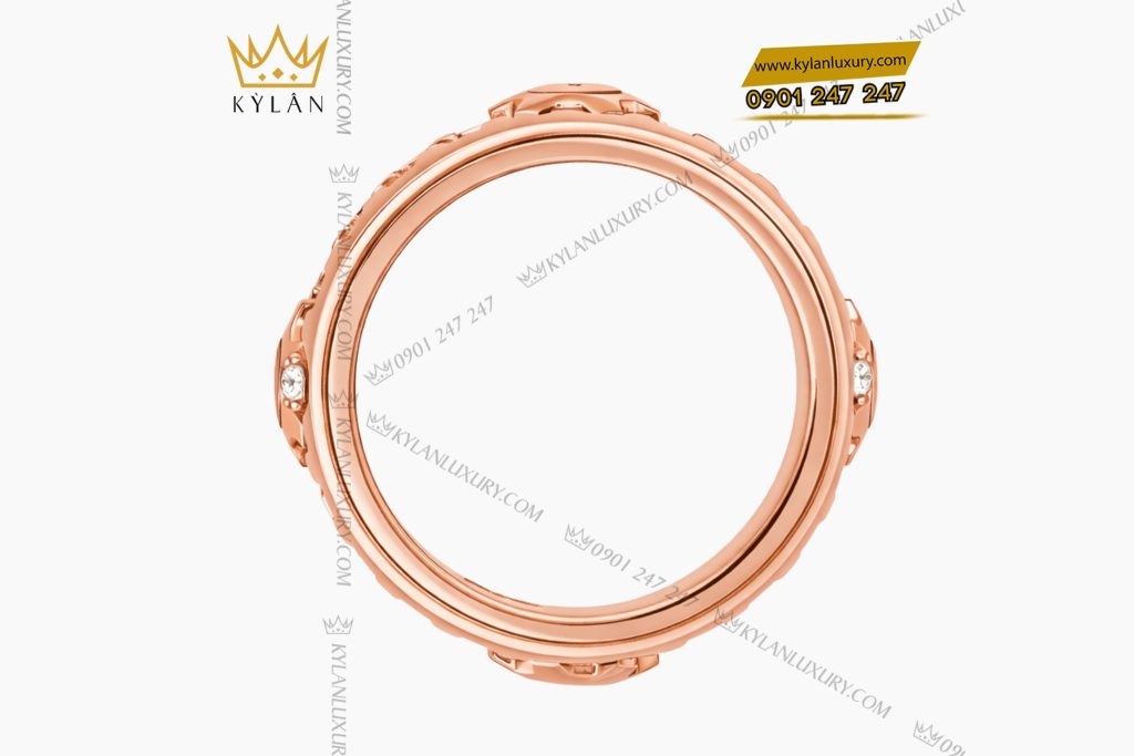 Nhẫn xoay vàng hồng Au750 đính kim cương 10 Kỳ Lân Luxury Nhan xoay vang hong Au750 dinh kim cuong 6 Nhẫn xoay vàng hồng Au750 đính kim cương