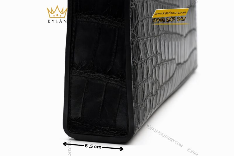 Túi xách Da cá Alligator khóa vân tay