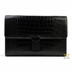 Túi xách nam da cá Alligator khóa vân tay