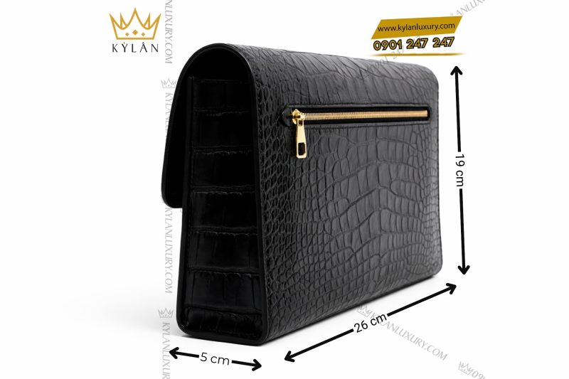 Túi xách nam da cá Alligator khóa vân tay