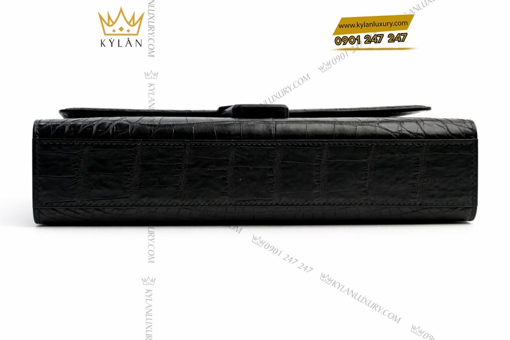 Kỳ Lân Luxury Tui xach nam da ca Alligator khoa van tay 5 Túi xách nam da cá Alligator khóa vân tay