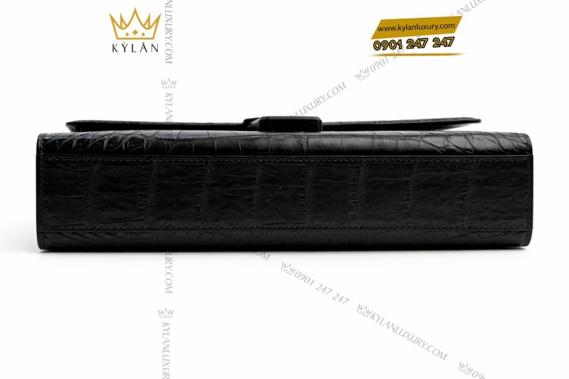 Túi xách nam da cá Alligator khóa vân tay