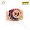 Vỏ nhẫn Rolex vàng hồng Au750 đính kim cương và đá quý Rainbow