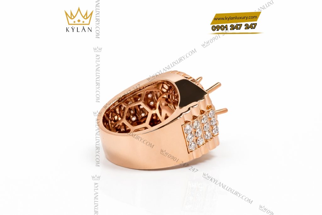 Vỏ nhẫn Rolex vàng hồng Au750 đính kim cương và đá quý Rainbow 9 Kỳ Lân Luxury Vo nhan Rolex vang hong Au750 dinh kim cuong va da quy Rainbow 6 Vỏ nhẫn Rolex vàng hồng Au750 đính kim cương và đá quý Rainbow