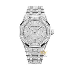Đồng hồ Royal Oak vàng trắng full kim cương 37mm