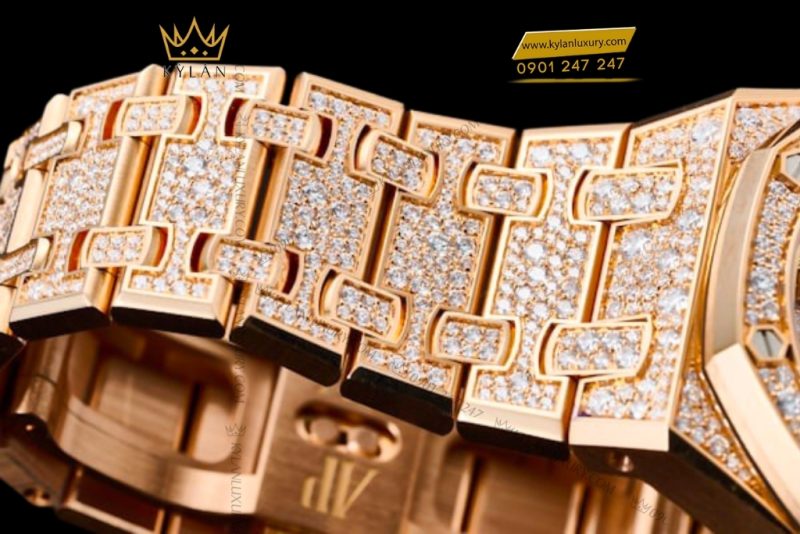 Đồng hồ Audemars Piguet Royal Oak vàng hồng kim cương 34mm