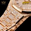 Đồng hồ Audemars Piguet Royal Oak vàng hồng kim cương 34mm