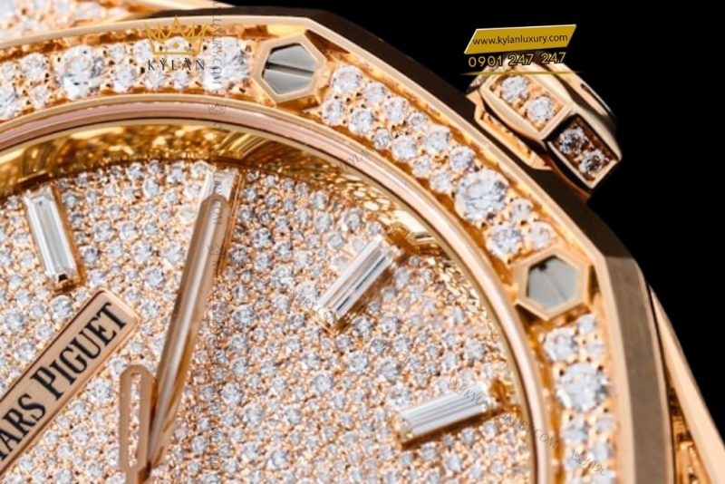 Đồng hồ Audemars Piguet Royal Oak vàng hồng kim cương 34mm