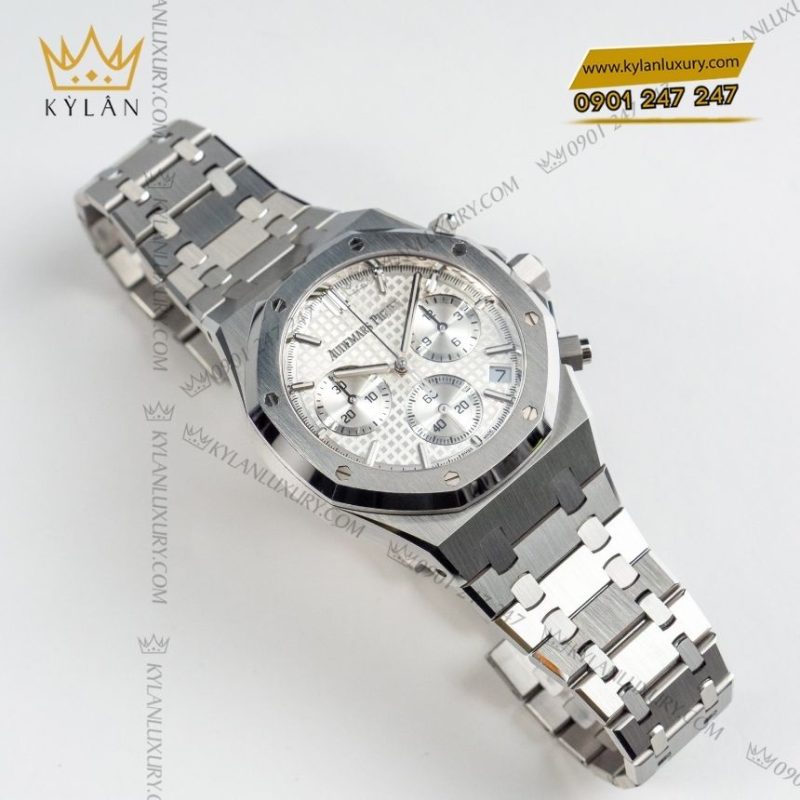 Đồng hồ Audemars Piguet Royal Oak Chronograph 41mm thép mặt bạc