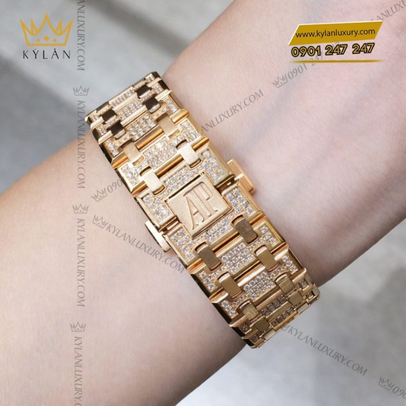 Đồng hồ Royal Oak Chronograph vàng hồng full kim cương 41mm