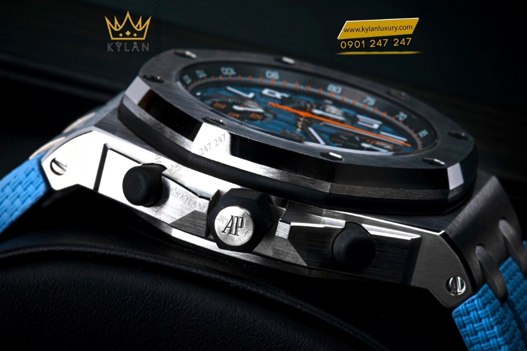Kỳ Lân Luxury audemars piguet royal oak offshore 26238st oo a340ca 01 8 Đồng hồ Audemars Piguet Royal Oak Offshore Chronograph mặt số xanh 42mm