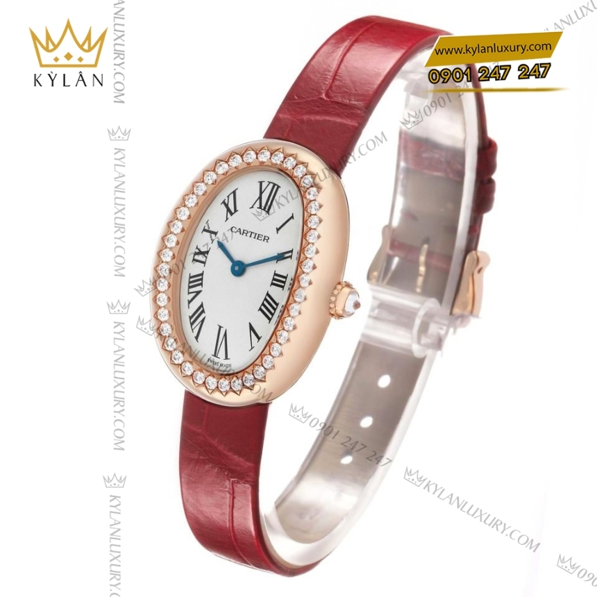 Kỳ Lân Luxury cartier baignoire small model wjba0031 7 Đồng hồ Cartier Baignoire Rose Gold Diamond WJBA0031