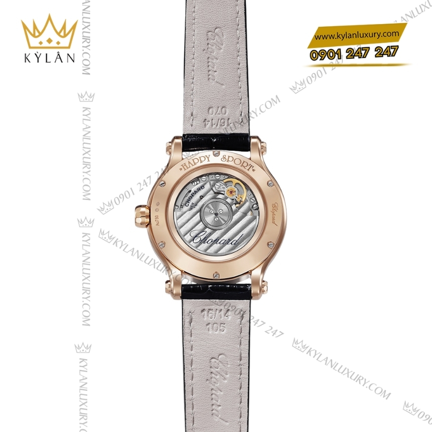 Kỳ Lân Luxury chopard happy sport 275378 5001 vang hong 2 Đồng hồ Chopard Happy Sport vàng hồng phối thép 275378-5001