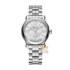 Đồng hồ Chopard Happy Sport mặt bạc kim cương 278608-3002