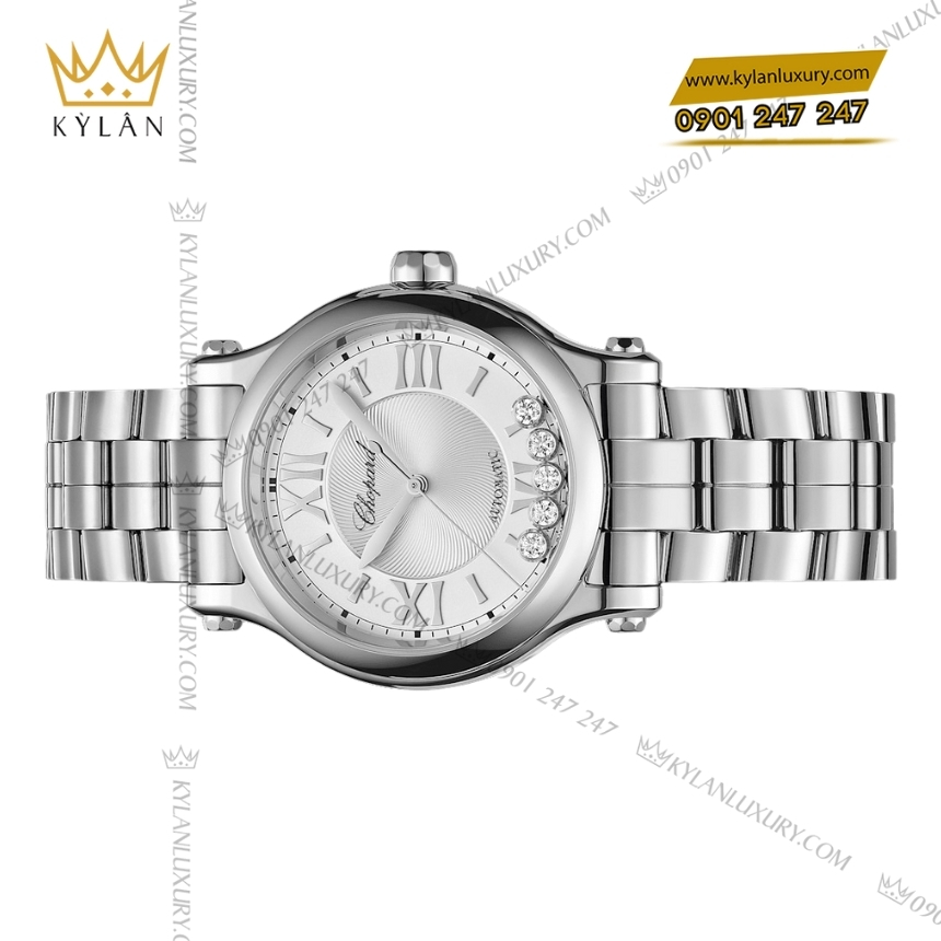 Kỳ Lân Luxury chopard happy sport 278608 3002 thep mat bac 4 Đồng hồ Chopard Happy Sport mặt bạc kim cương 278608-3002
