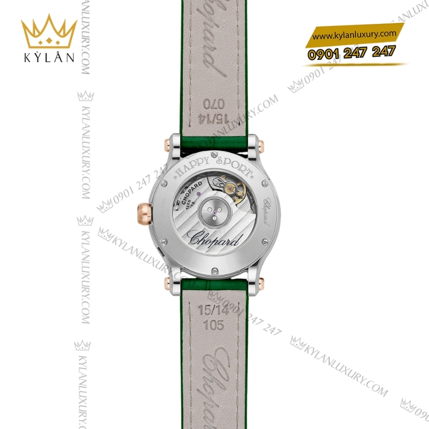 Kỳ Lân Luxury chopard happy sport xanh la 278573 6032 2 Đồng hồ Chopard Happy Sport mặt xanh lá kim cương 278573-6032
