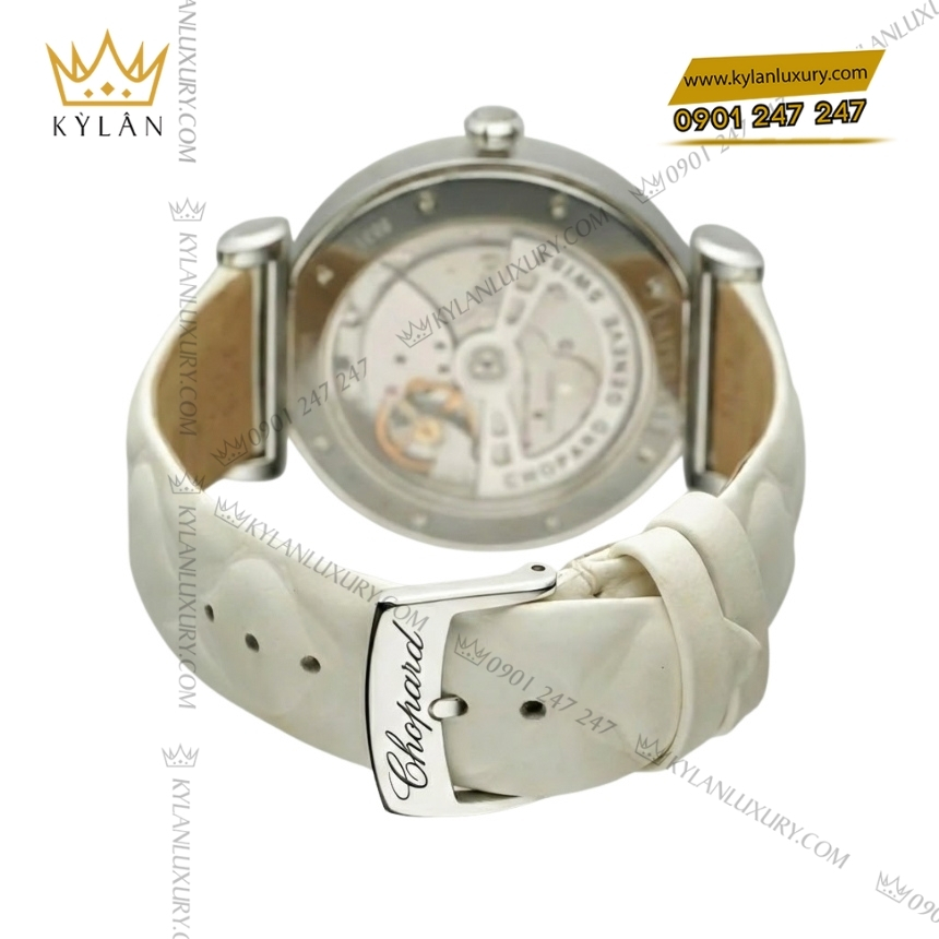 Kỳ Lân Luxury chopard imperiale trang kim cuong 388531 3008 5 Đồng hồ Chopard Imperiale mặt số trắng vành kim 388531-3008