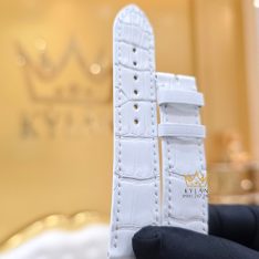 Dây đồng hồ Chopard da cá sấu trắng