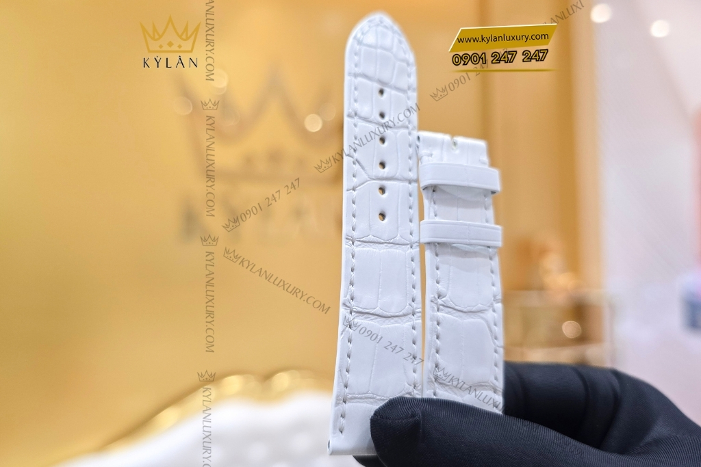 Kỳ Lân Luxury day dong ho chopard da ca sau trang 10 Dây đồng hồ Chopard da cá sấu trắng