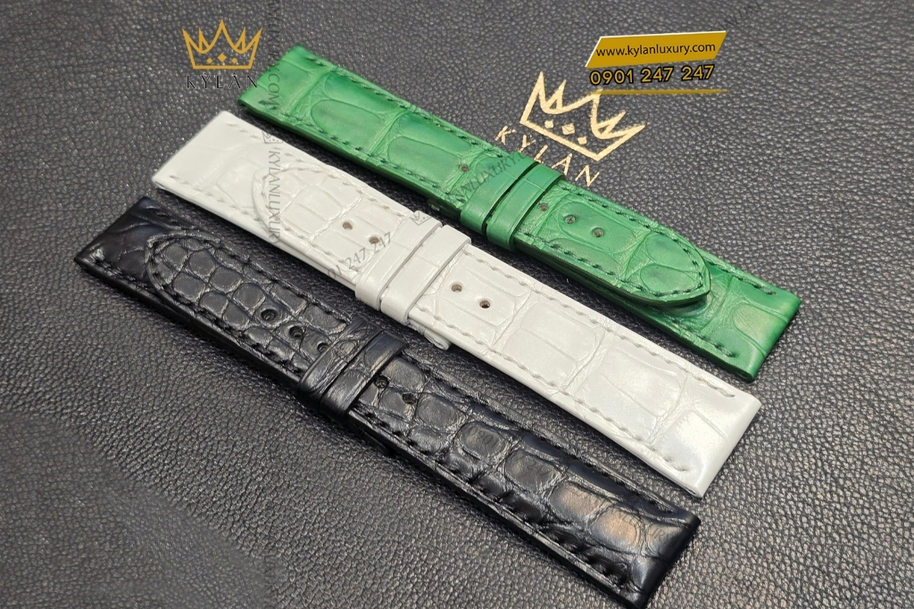 Kỳ Lân Luxury day dong ho chopard da ca sau trang 2 Dây đồng hồ Chopard da cá sấu trắng