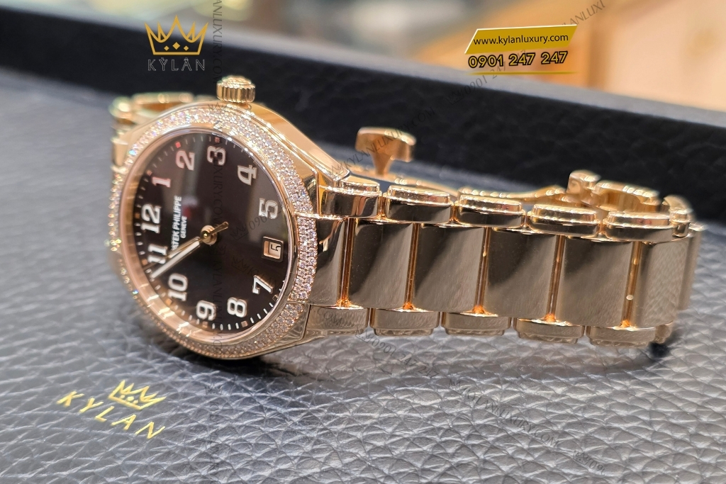 Kỳ Lân Luxury dong ho patek philippe twenty4 7300 1200r 001 3 Đồng hồ Patek Philippe Twenty~4 mặt nâu sunburst 7300/1200R-001