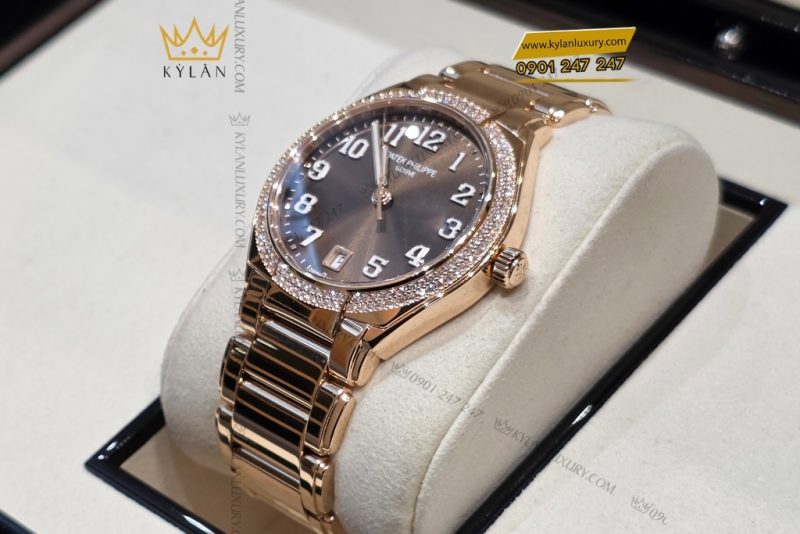 Đồng hồ Patek Philippe Twenty~4 mặt nâu sunburst 7300/1200R-001