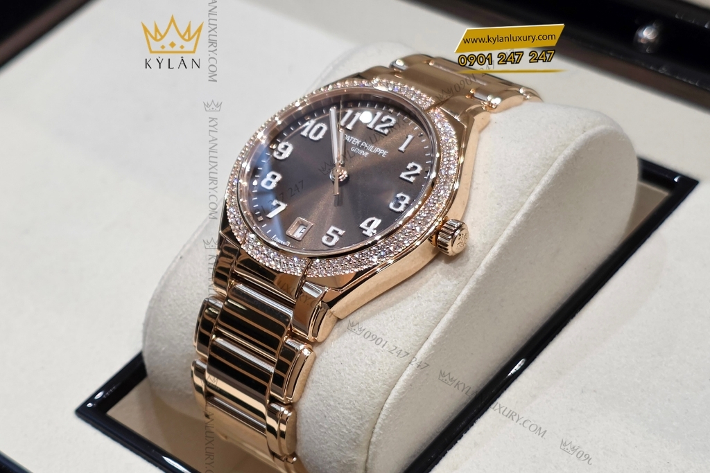 Kỳ Lân Luxury dong ho patek philippe twenty4 7300 1200r 001 7 Đồng hồ Patek Philippe Twenty~4 mặt nâu sunburst 7300/1200R-001