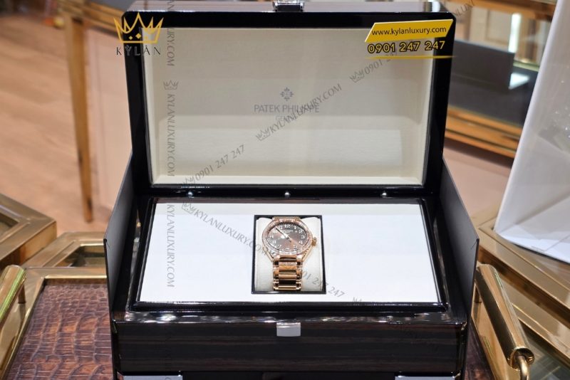 Đồng hồ Patek Philippe Twenty~4 mặt nâu sunburst 7300/1200R-001