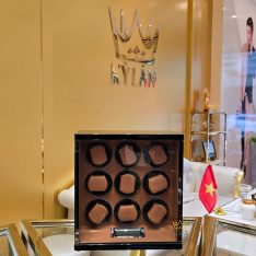 Hộp xoay đồng hồ Driklux khóa vân tay 9 ngăn