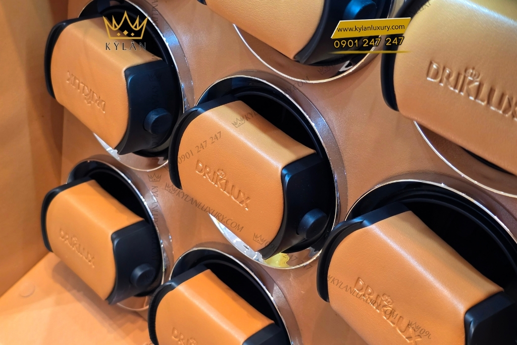 Kỳ Lân Luxury hop xoay dong ho driklux 9 ngan khoa van tay 2 Hộp xoay đồng hồ Driklux 9 ngăn khóa vân tay