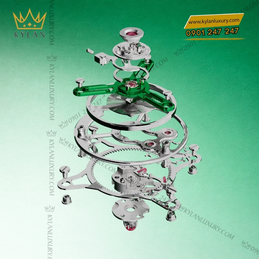 Kỳ Lân Luxury hublot big bang tourbillon novak djokovic goat edition green 44mm 3 Đồng hồ Hublot Big Bang Tourbillon Novak Djokovic GOAT Edition Green 44mm