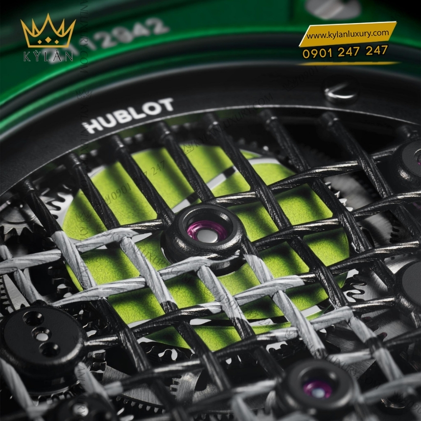 Kỳ Lân Luxury hublot big bang tourbillon novak djokovic goat edition green 44mm 6 Đồng hồ Hublot Big Bang Tourbillon Novak Djokovic GOAT Edition Green 44mm