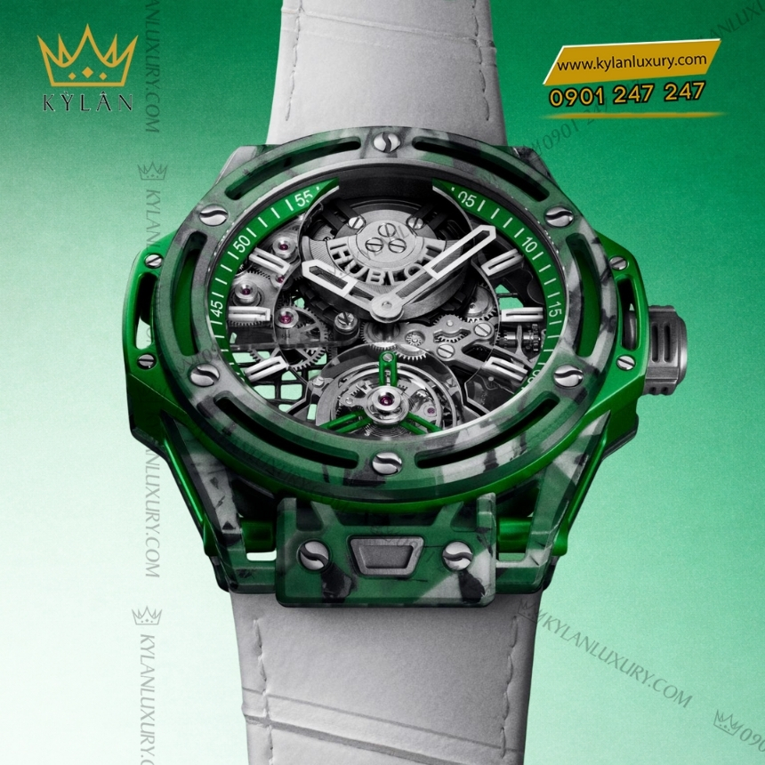 Kỳ Lân Luxury hublot big bang tourbillon novak djokovic goat edition green 44mm 7 Đồng hồ Hublot Big Bang Tourbillon Novak Djokovic GOAT Edition Green 44mm