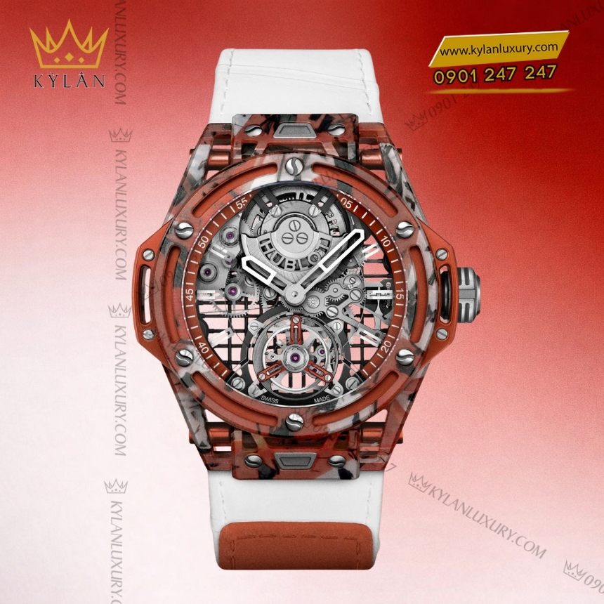 Kỳ Lân Luxury hublot big bang tourbillon novak djokovic goat edition orange 44mm 2 Đồng hồ Hublot Big Bang Tourbillon Novak Djokovic GOAT Edition Orange 44mm
