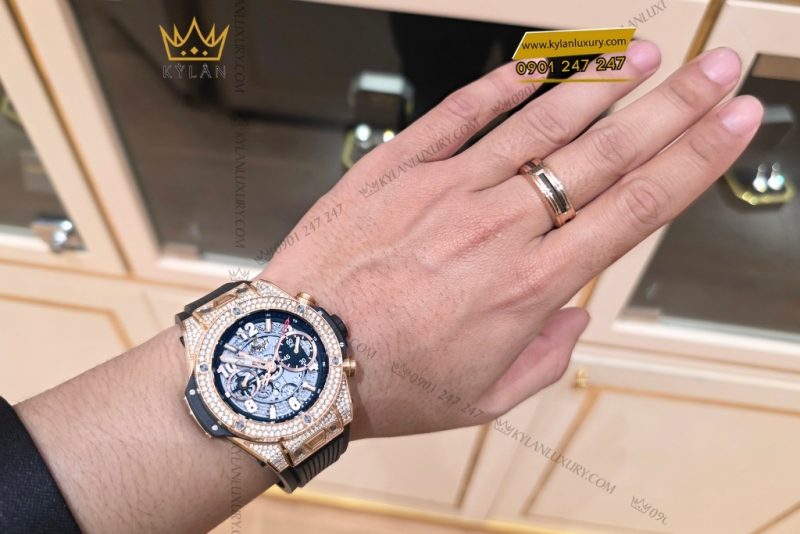 Đồng hồ Hublot Big Bang Unico King Gold Pavé 42mm