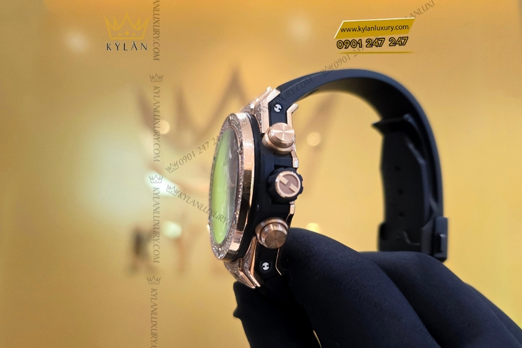 Kỳ Lân Luxury hublot big bang unico king gold pave 42mm 441 ox 1180 rx 1704 2 Đồng hồ Hublot Big Bang Unico King Gold Pavé 42mm