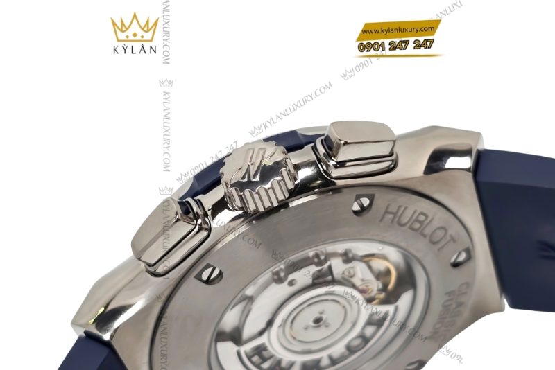 Đồng hồ Hublot Classic Fusion Chronograph Titanium Blue custom vành kim 45mm