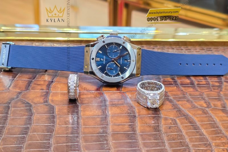 Đồng hồ Hublot Classic Fusion Chronograph Titanium Blue 45mm
