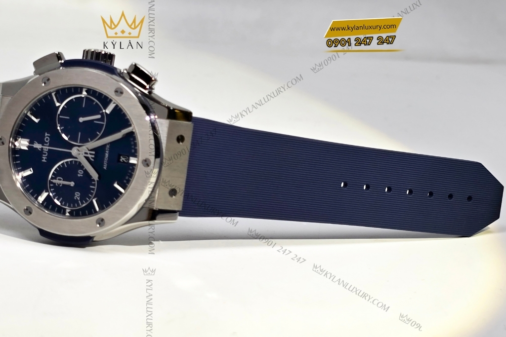 Kỳ Lân Luxury hublot classic fusion chronograph titanium blue 45mm 3 Đồng hồ Hublot Classic Fusion Chronograph Titanium Blue 45mm