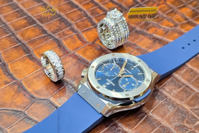 Đồng hồ Hublot Classic Fusion Chronograph Titanium Blue 45mm