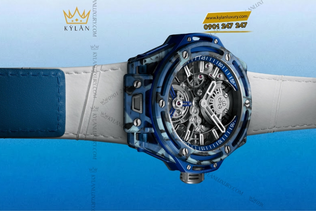 Kỳ Lân Luxury hublot novak djokovic goat edition blue 44mm 4 Đồng hồ Hublot Big Bang Tourbillon Novak Djokovic GOAT Edition Blue 44mm