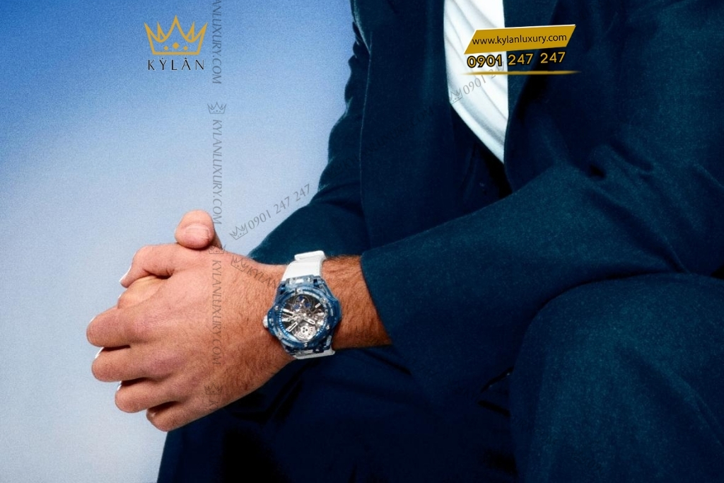 Kỳ Lân Luxury hublot novak djokovic goat edition blue 44mm 8 Đồng hồ Hublot Big Bang Tourbillon Novak Djokovic GOAT Edition Blue 44mm