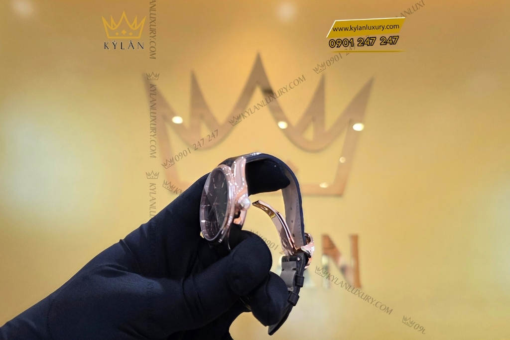 Kỳ Lân Luxury khoa gap rolex vuong mien vanh khia vang hong au750 7 2 Khóa gập Rolex vương miện vành khía vàng hồng Au750