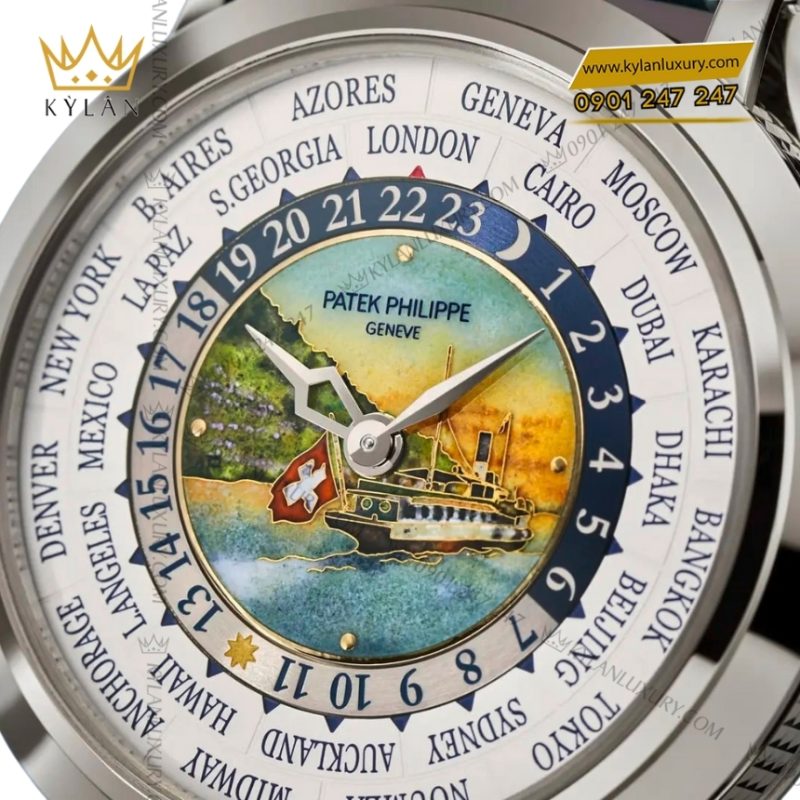 Đồng hồ Patek Philippe Grand Complications World Time vàng trắng 5531G-001