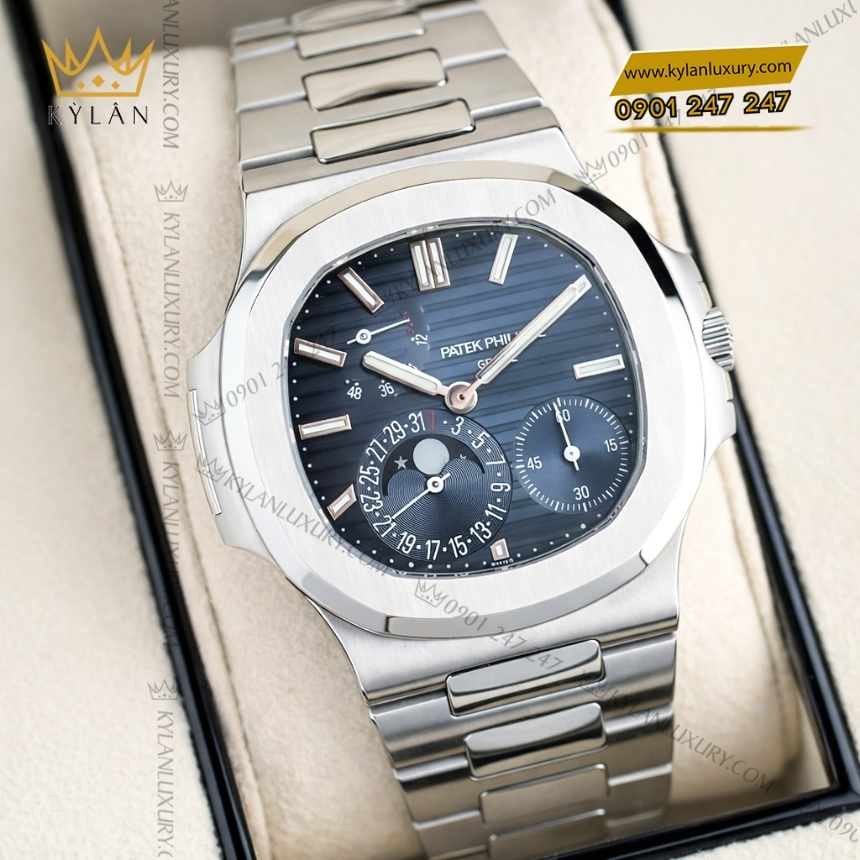 Kỳ Lân Luxury patek philippe nautilus mat xanh 5712 1a 001 3 Đồng hồ Patek Philippe Nautilus Steel Blue Dial 5712/1A-001