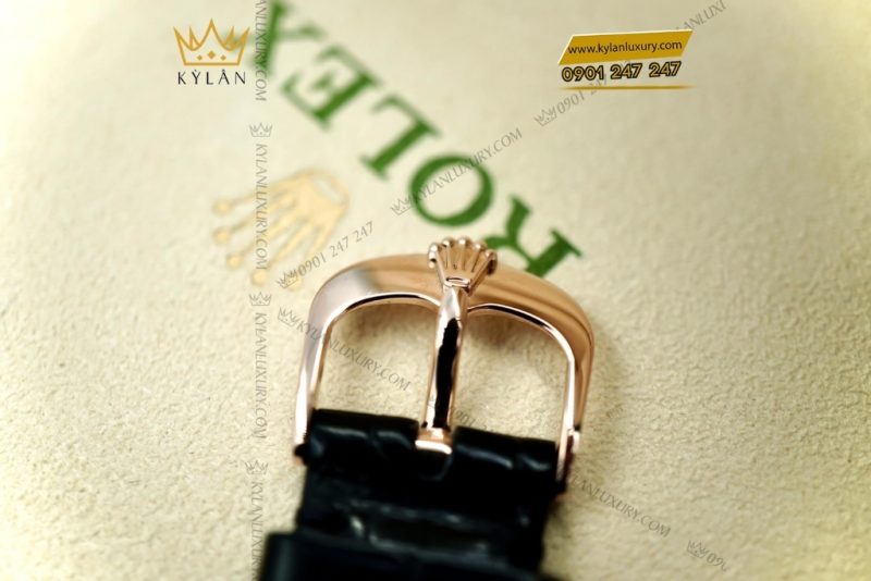 Đồng hồ Rolex Cellini mặt đen vành kim cương 50705RBR-0014